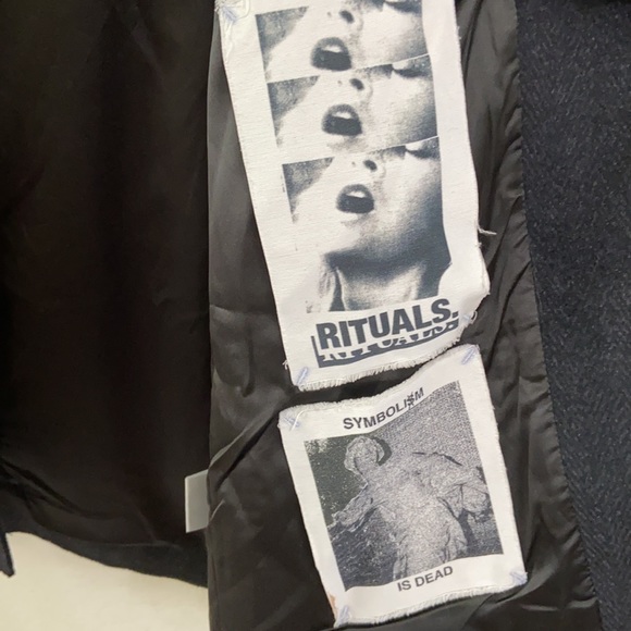 KSUBI BLACK TRENCH WOOL COAT - Picture 3 of 16